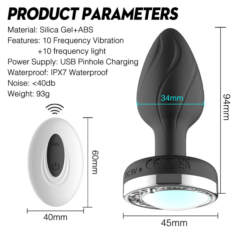 Vibrating LED Anal Plug