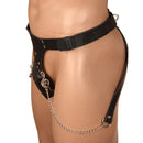 leather male slave chastity belt 