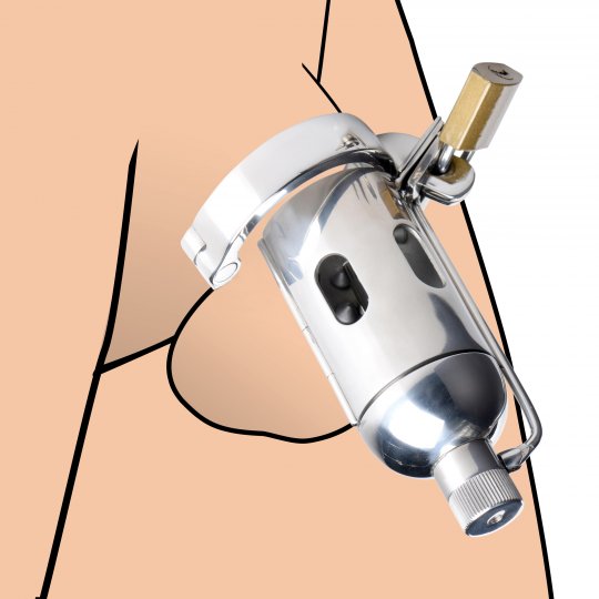 extreme chastity play sounding cage 