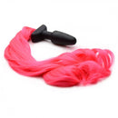 Flashy Pink Butt Plug Long Pony Tail Sex Toy