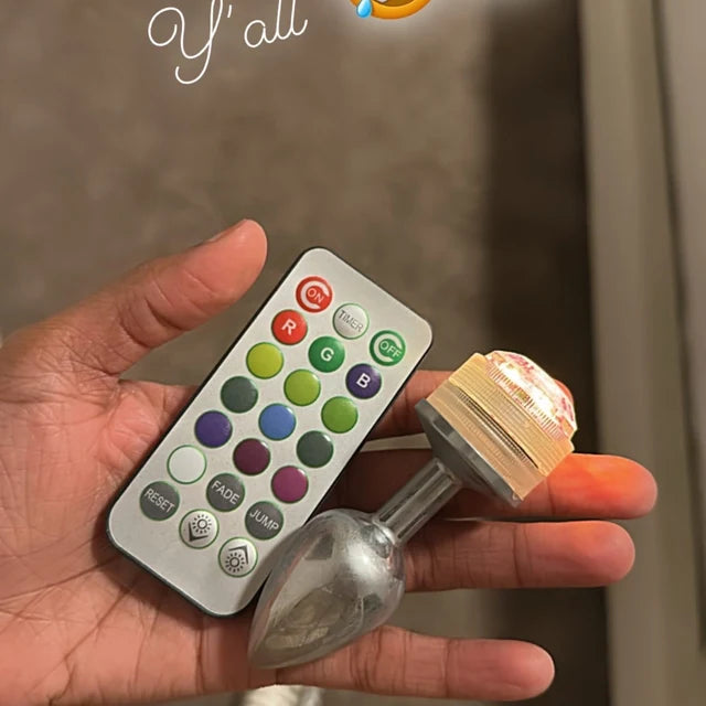 led anal plug with remote