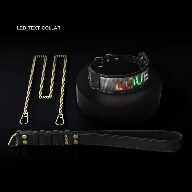 Led Text Digital BDSM Fetish Collar 