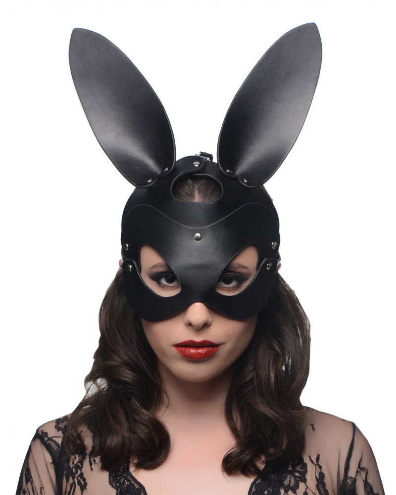 Bunny fetish leather mask