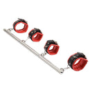 Premium Fetish Detachable Stainless Steel Spreader Bar & Hand & Ankle Cuffs