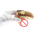 Golden Cobra Chastity Cock Cage Hand Polished