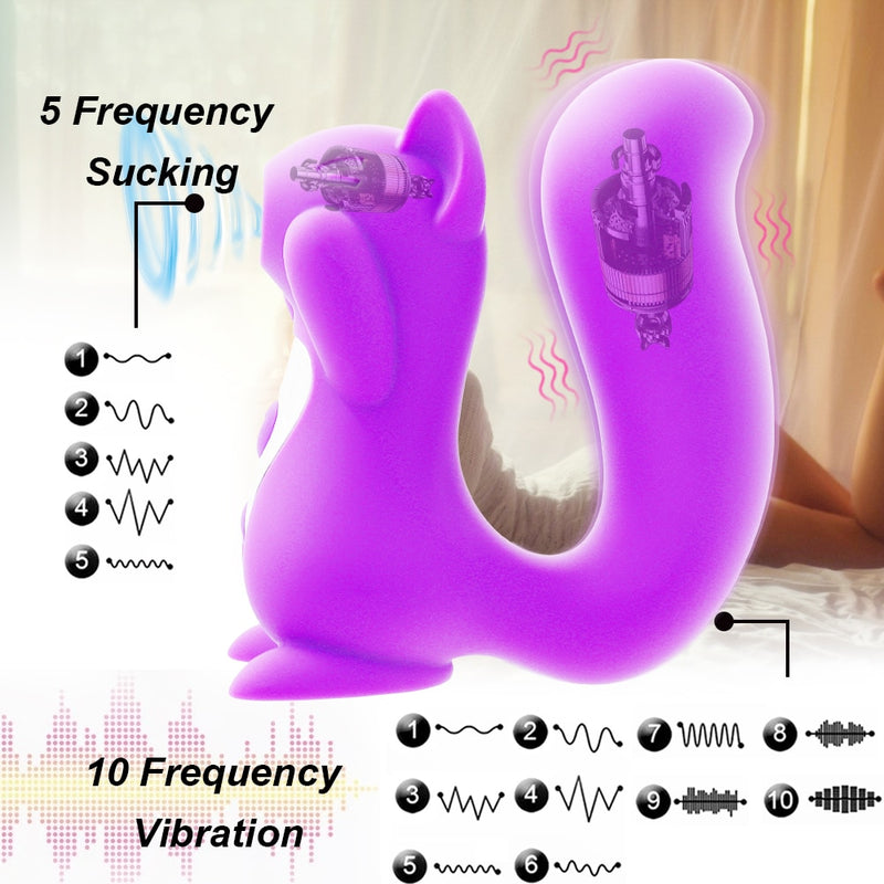 The Naughty Squirrel Super Clitoris Stimulator Sucking/Blowing/Vibration