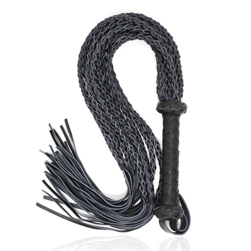 Vegan Leather Hand Braid Flogger Whip