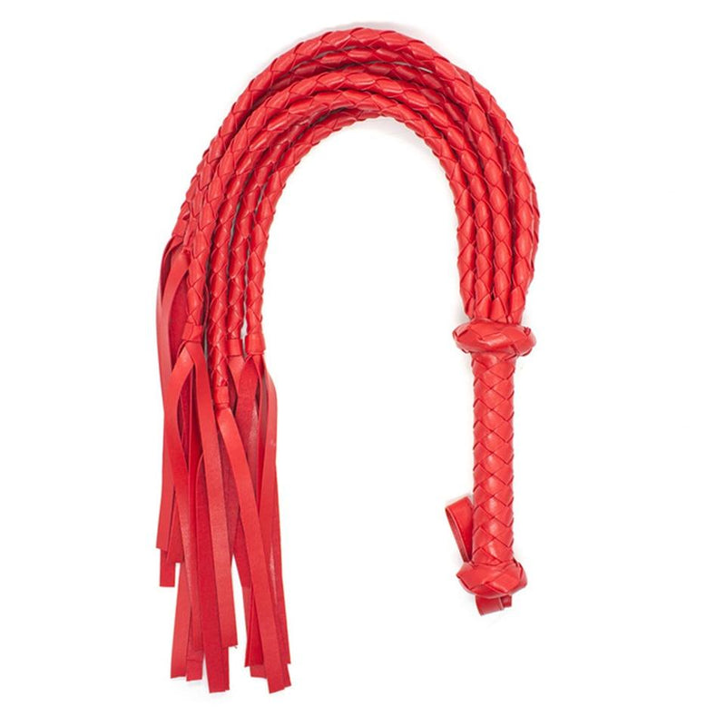 Vegan Leather Hand Braid Flogger Whip