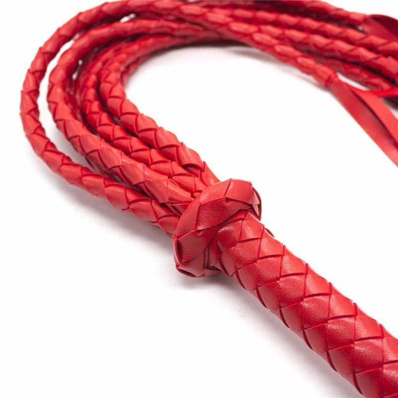 Vegan Leather Hand Braid Flogger Whip