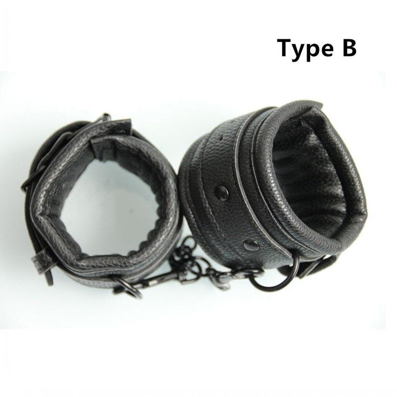Fancy Retro Double Layer Padded Leather Cuffs