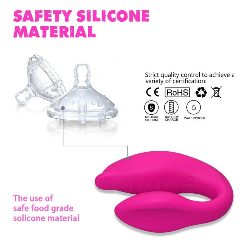 The Naughty Dolphin Silent Remote Control Multi Pattern Rechargeable Clitoral and G-Spot Vibrator
