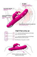Dual Pleasure 360 Rotation & Vibration Rabbit Vibrator Clitoris Stimulator G-Spot