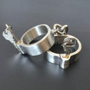 Stainless Steel Heavy Duty Handcuffs Fetish Shackles