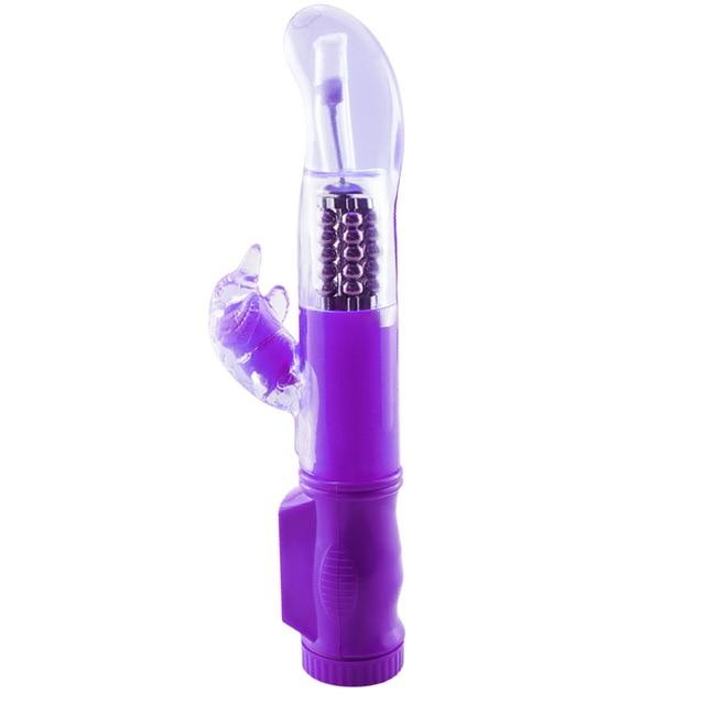 Rechargeable 12 Modes 360 Rotating Rabbit Vibrator Clitoris & G-Spot Stimulator
