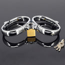Hinged Strict Stainless Steel Handcuffs