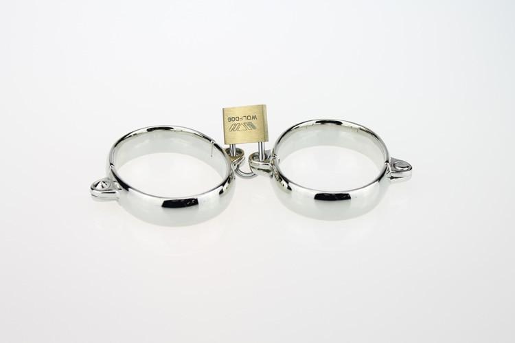Hinged Strict Stainless Steel Handcuffs