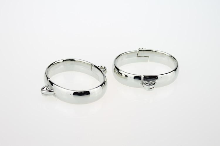 Hinged Strict Stainless Steel Handcuffs