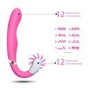 Double Action 12 Speed Vibrator and Clitoris Oral Sex Simulator