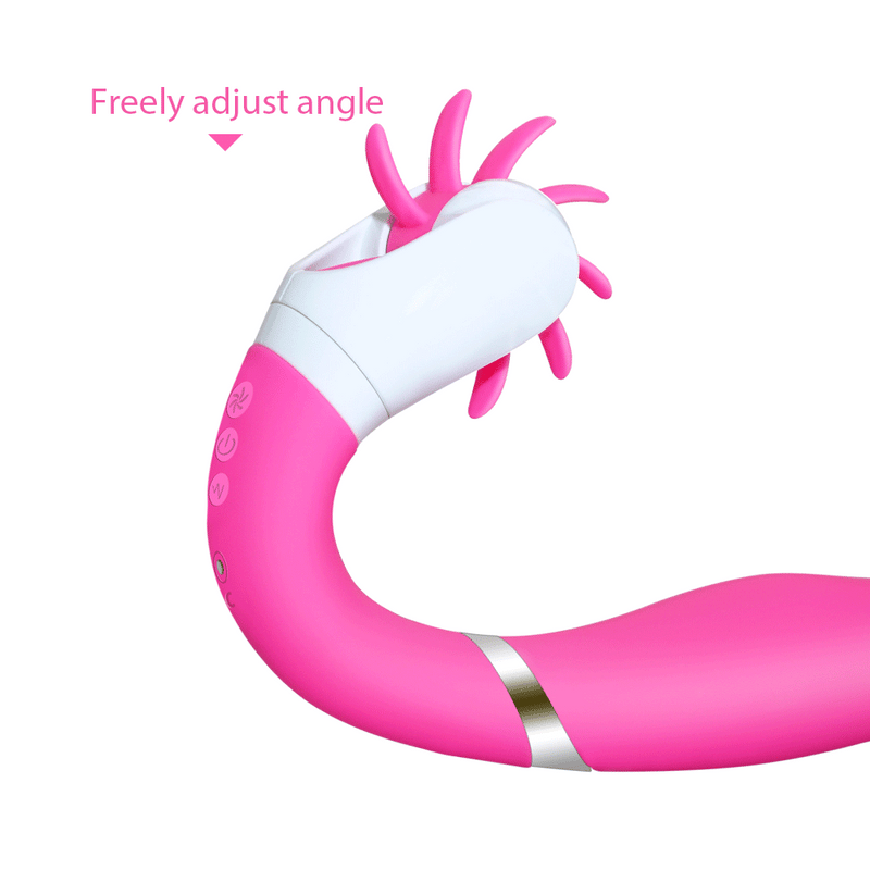 Double Action 12 Speed Vibrator and Clitoris Oral Sex Simulator