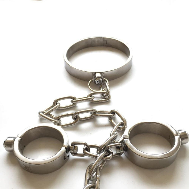 Stainless Steel Heavy Duty Prison Shackles with Patented Integrated Locking System