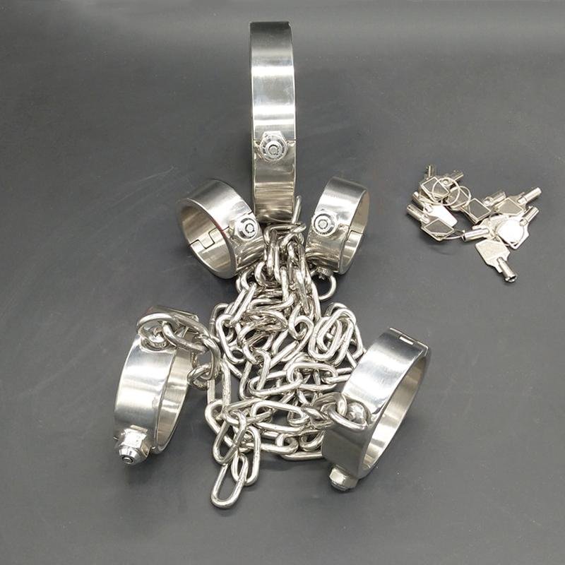 Stainless Steel Heavy Duty Prison Shackles with Patented Integrated Locking System