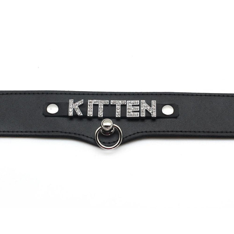 kitten leather collar