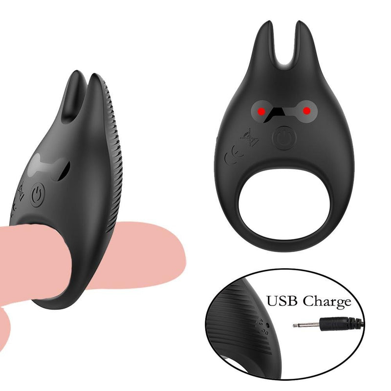 Batman Themed Versatile Orgasm Delay Vibrating Cock Ring USB Rechargeable