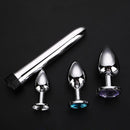 4 pcs/Set Crystal Metal Anal Plugs Vibrator Sex Toys