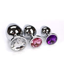 4 pcs/Set Crystal Metal Anal Plugs Vibrator Sex Toys