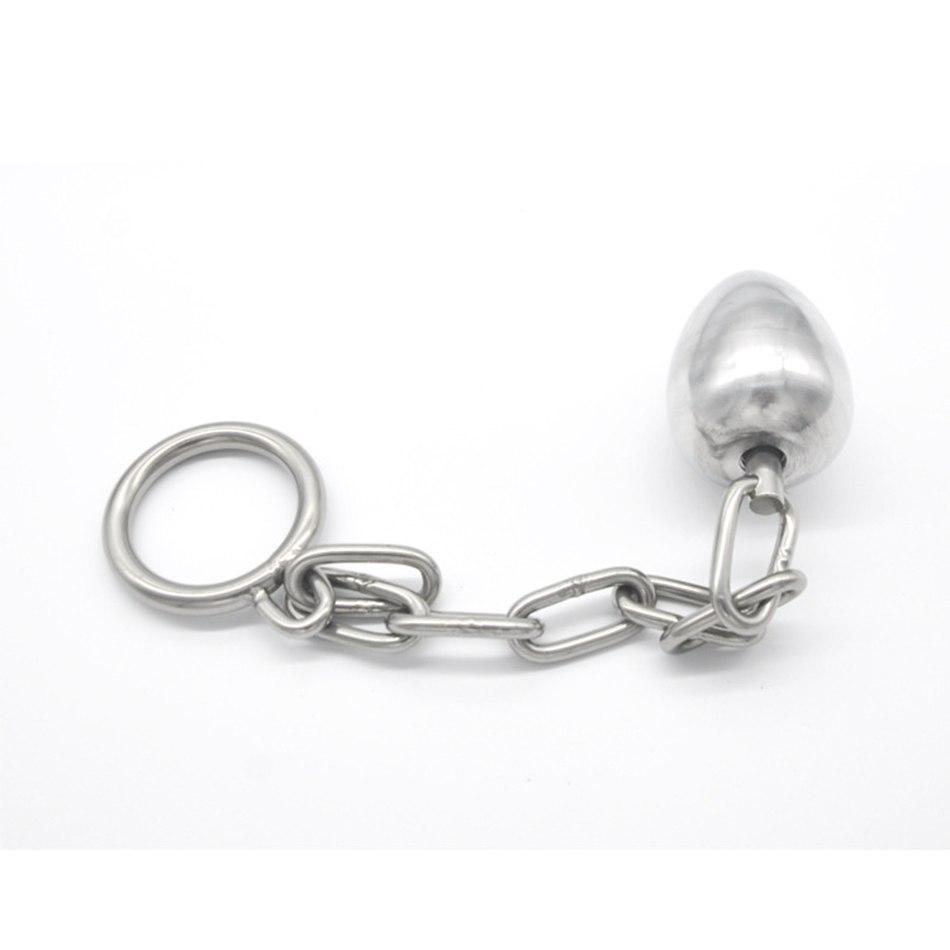 Wearable Anal Plug with Chain and Hook Ring Wearable Anal Plug with Chain and Hook Ring
