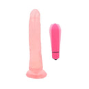 Ease P 2 Joy Bundle Realistic 7" Jelly Dildo with  a Strong Suction Cup curated with a Bullet Vibe