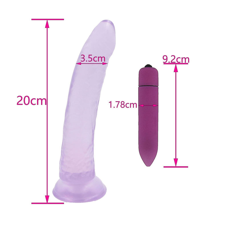 Ease P Joy Bundle Realistic 7" Dildo with Suction Cup and Bullet Vibe