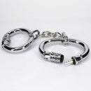 Code steel fetish bdsm handcuffs 