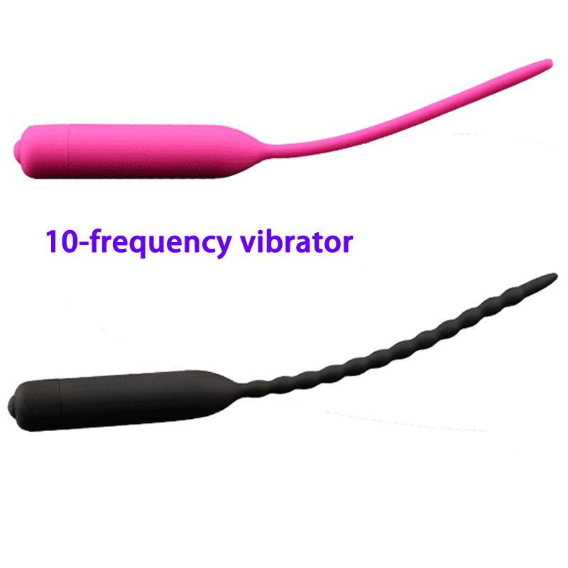 Vibrating Silicone Urethral Sound Dilators 2 Patterns 2 Colors