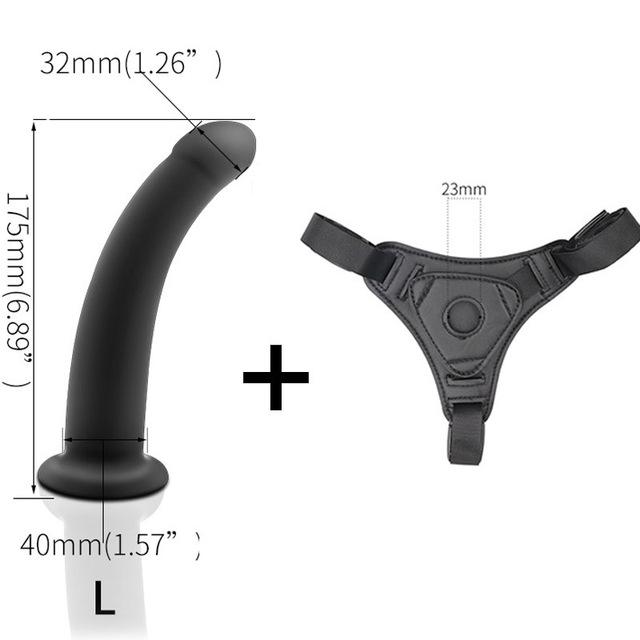 Versatile Three Sizes Beginner to Pros Unisex Strap-On + Dildo + Anal Plug Harness Kit