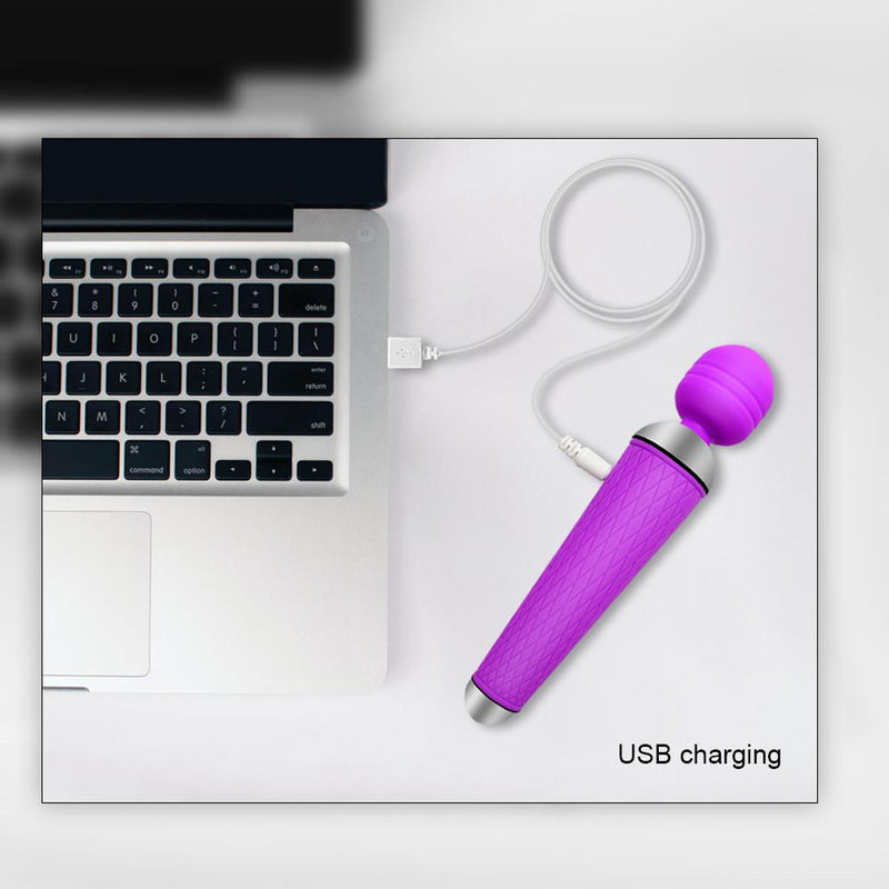 Secret Wish Cordless USB Rechargeable Vibrating Sex Wand Rocking Vibra Secret Wish Cordless USB Rechargeable Vibrating Sex Wand Rocking Vibra
