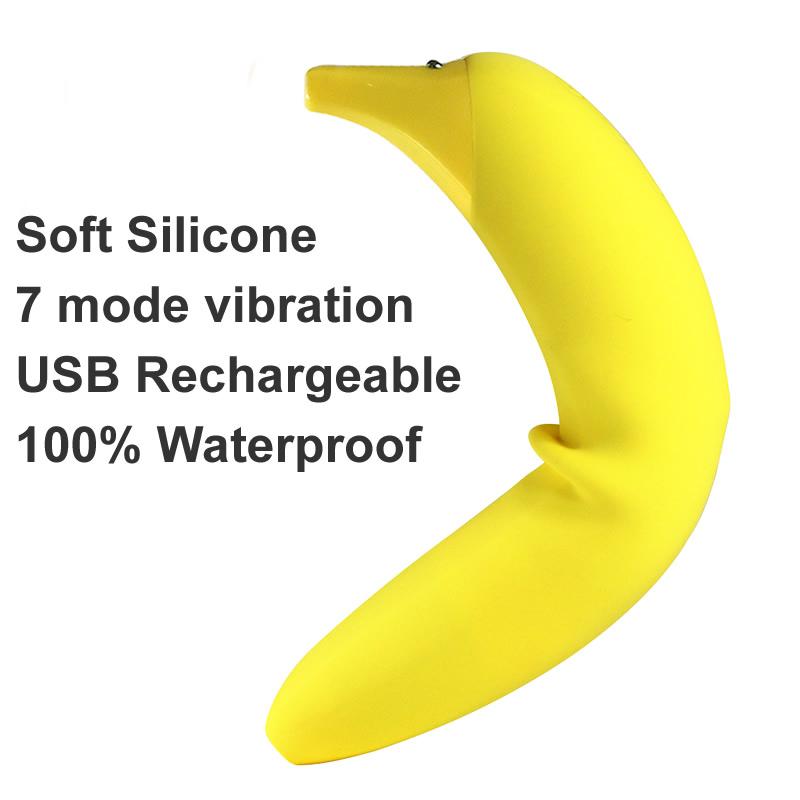 The Mellow Yellow Silicone Banana Shaped Discreet Fun Rocking Vibrator