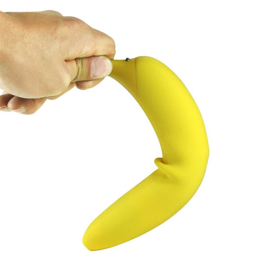 The Mellow Yellow Silicone Banana Shaped Discreet Fun Rocking Vibrator image