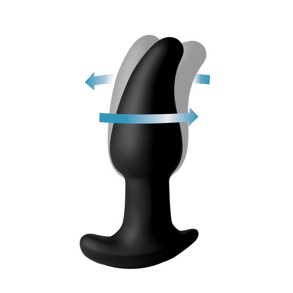 Curved Anal Rimming Plug with Remote Control Curved Anal Rimming Plug with Remote Control