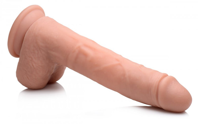 Realistic vibrating thrusting dildo 