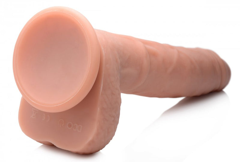 Realistic vibrating thrusting dildo 