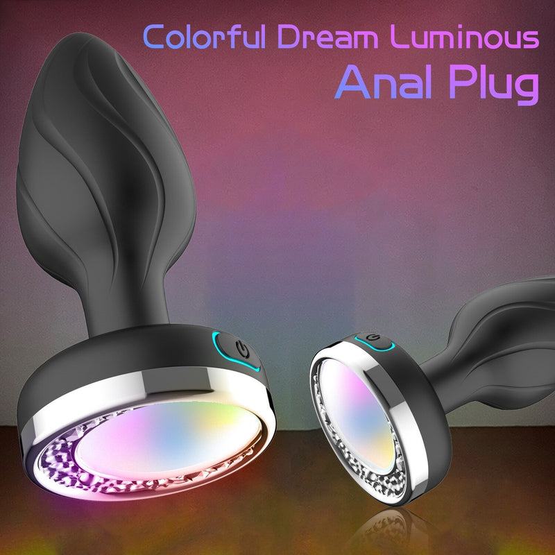 Vibrating Led Color Changing Anal plug with Remote 